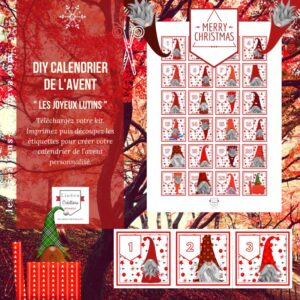 DIY calendrier de l’avent #01 – Collection – Les joyeux lutins – modèle rouge